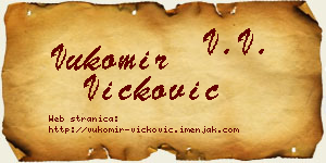 Vukomir Vicković vizit kartica